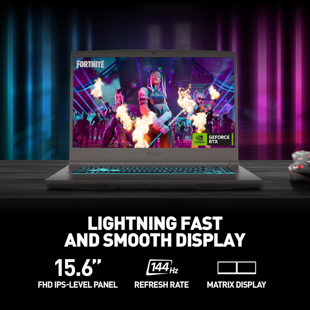 MSI-THIN-B13VE-2660XMA  15.6(144Hz)  i7-13620H  8GB2 DDR4  512GB SSD Gen 4  RTX 4050  FDOS
