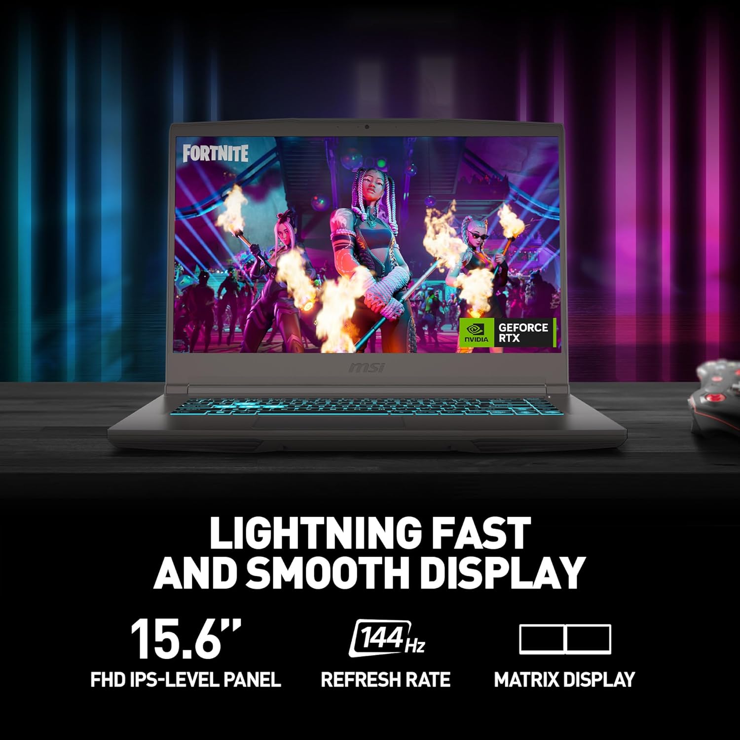 MSI-THIN-B13VE-2660XMA  15.6(144Hz)  i7-13620H  8GB2 DDR4  512GB SSD Gen 4  RTX 4050  FDOS