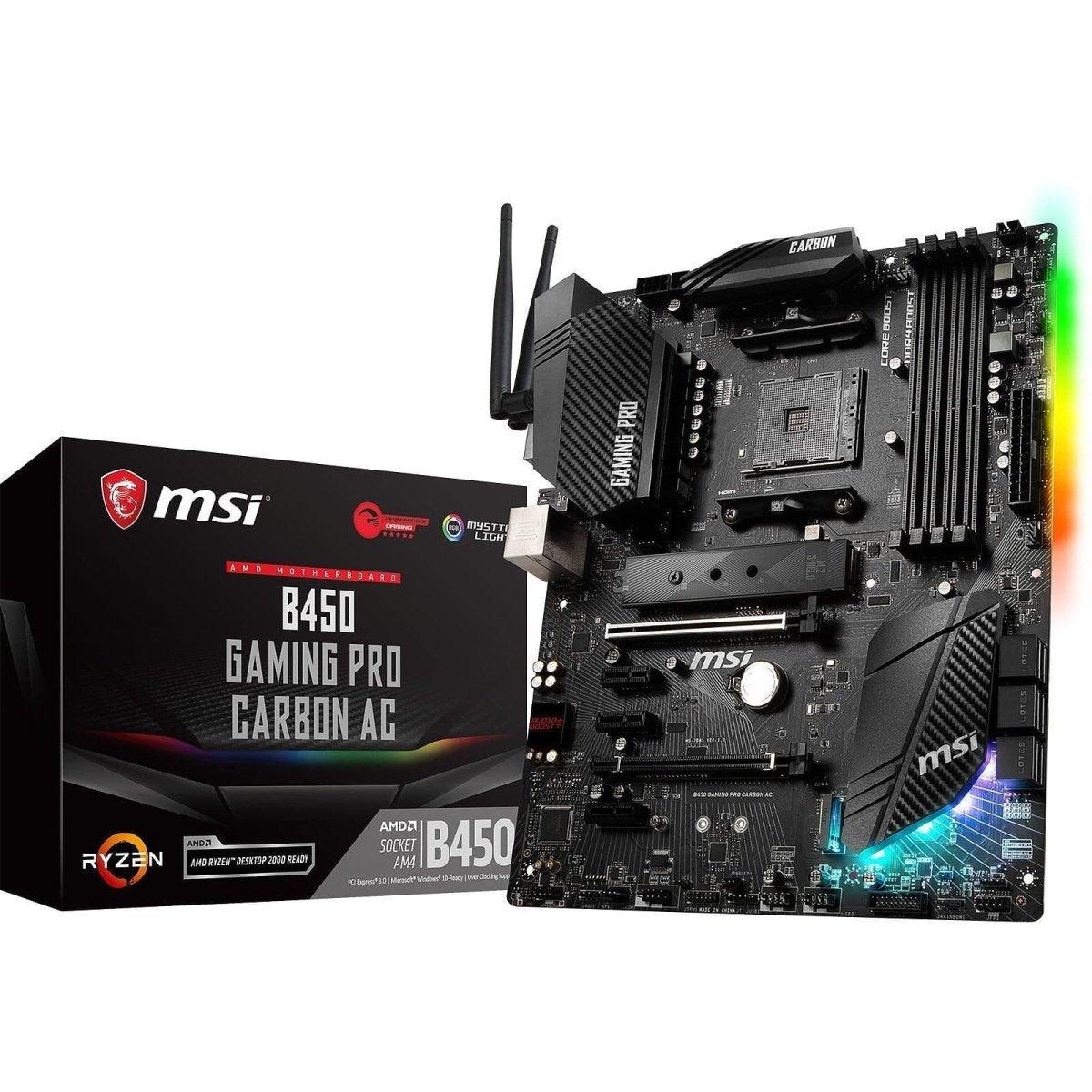 MSI B450 GAMING PRO CARBON AC - Carte mère ATX Socket AM4 AMD prix maroc- Smartmarket.ma Image principale du produit